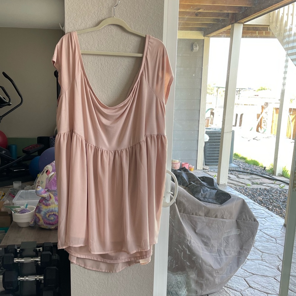 Torrid peach lined short sleeves blouse size 6X